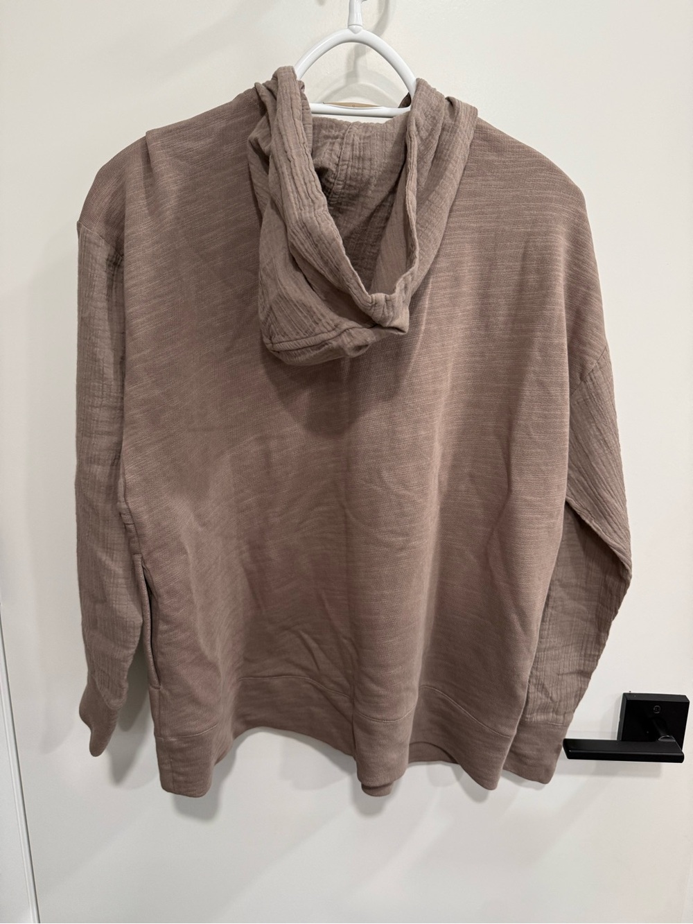 Pure Jill J Jill Pullover Hood Organic Cotton Gauze French Terry XS Driftwood - Picture 6 of 8